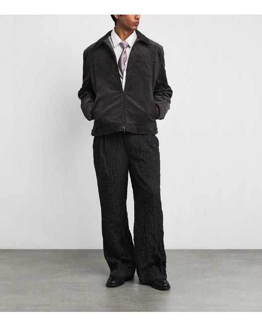 Oliver Spencer Black Stretch-Cotton Corduroy Norton Jacket for men