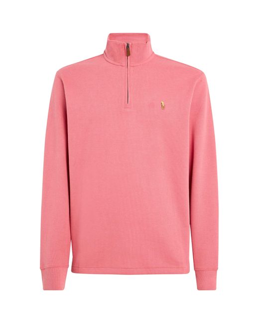 Pink polo sweater mens discount