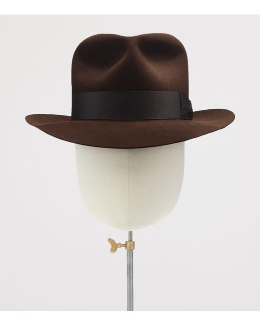 Swaine Brown Rabbit Felt Crusade Poet Fedora for men