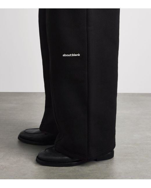 About Blank Blue Cotton Logo Pleated Sweatpants for men
