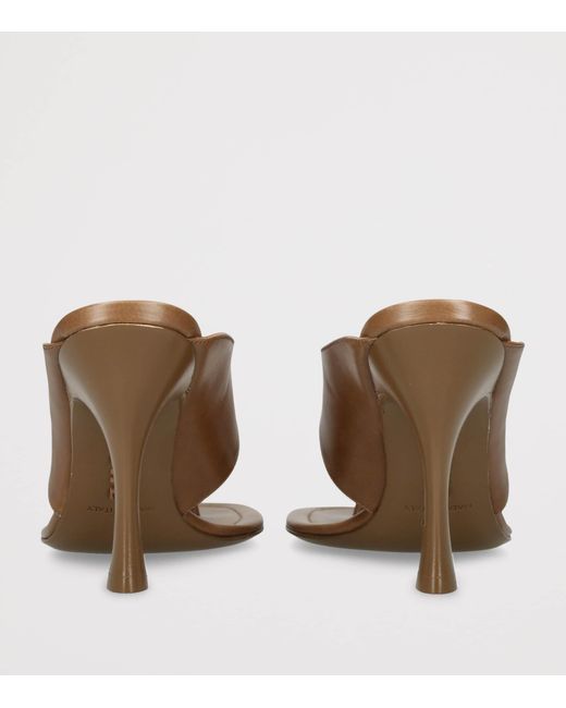 Loewe Brown Leather Toggle Heeled Sandals 90