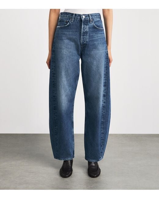 Agolde Blue Luna Pierced Tapered Jeans