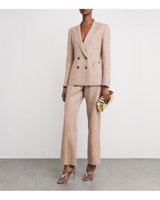 Blazé Milano Natural Linen-Blend Charmer Blazer