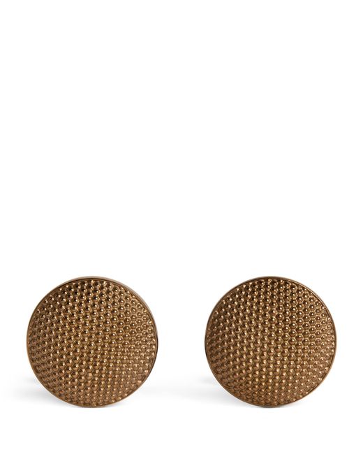 Giorgio Armani Brown Bronze-Finish Sterling Cufflinks for men