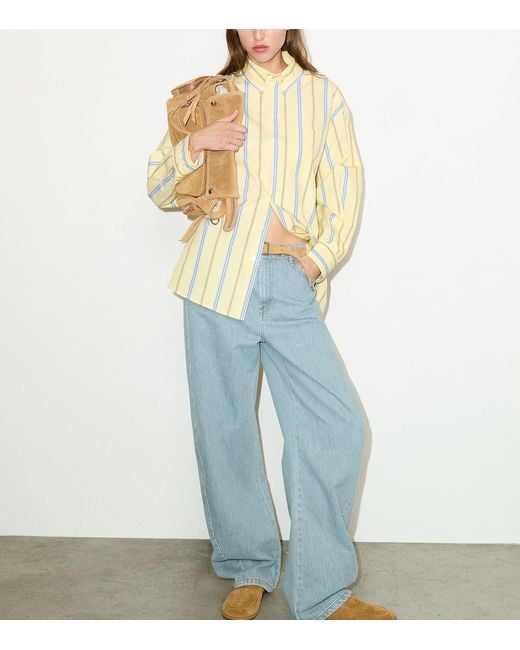 MAX&Co. Natural Stripe Plot Twist Shirt