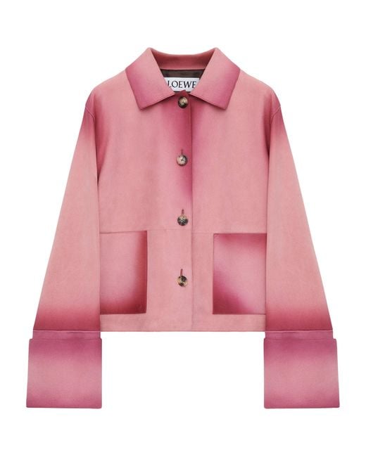 Loewe Pink Lambskin Turn-Up Jacket