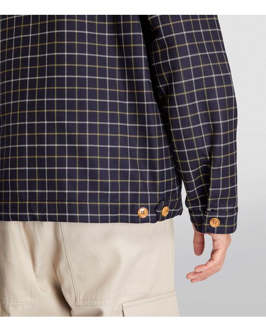 Marni Blue Wool-cotton Check Jacket for men