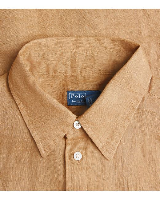 Polo Ralph Lauren Natural Linen Sport Short-Sleeve Shirt