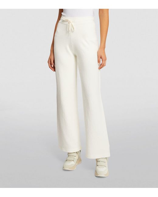 Yves Salomon White Knit Drawstring Trousers