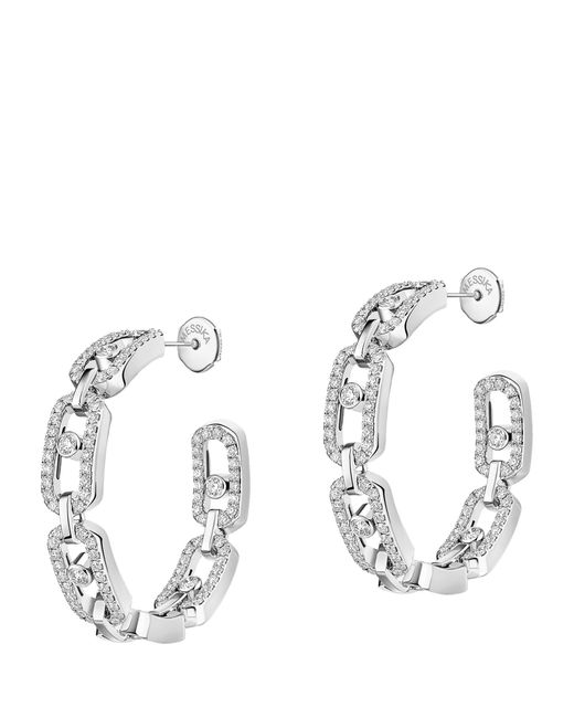 Messika Metallic Move Link Small And Diamond Hoop Earrings