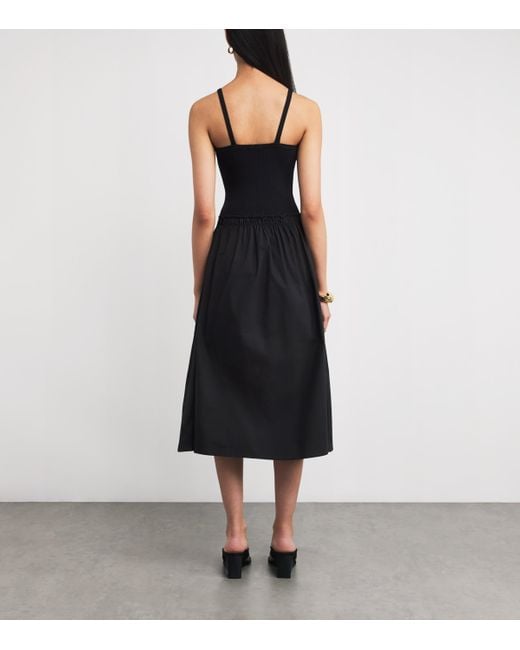 Claudie Pierlot Black Cotton Crochet Midi Dress
