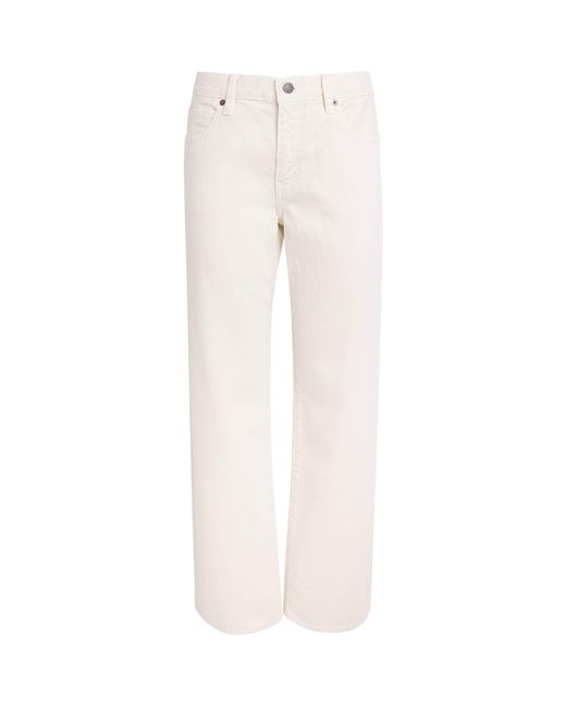 FRAME White The Saturday Low-Rise Straight Jeans