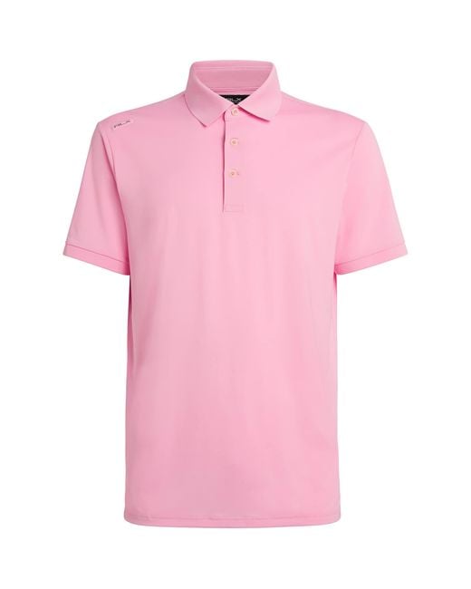 Ralph Lauren Pink Airflow Polo Shirt for men