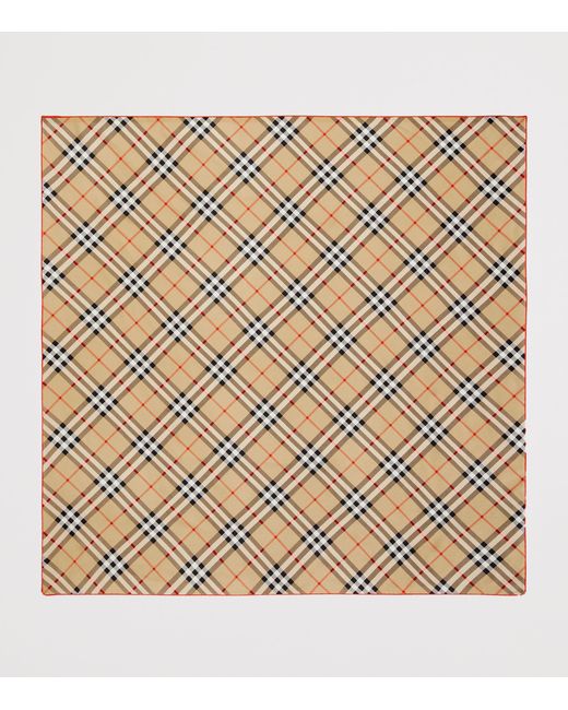 Burberry Metallic Silk Check Scarf