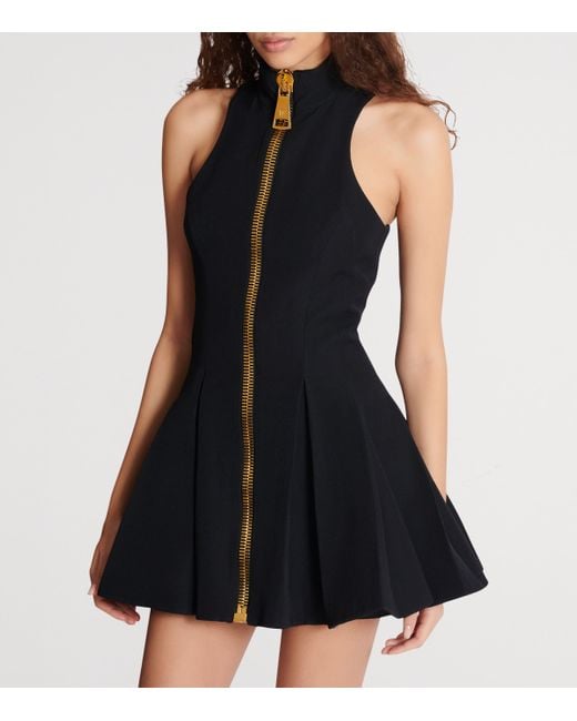 Balmain Blue Short Halterneck Dress