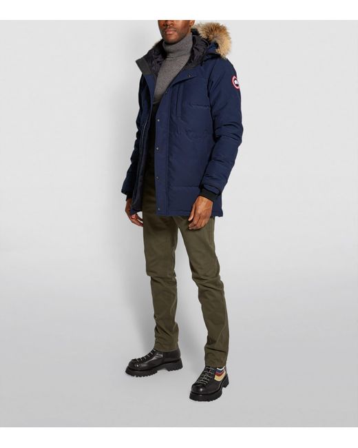 Canada Goose Carson Fur Trim Parka in Blue for Men Lyst