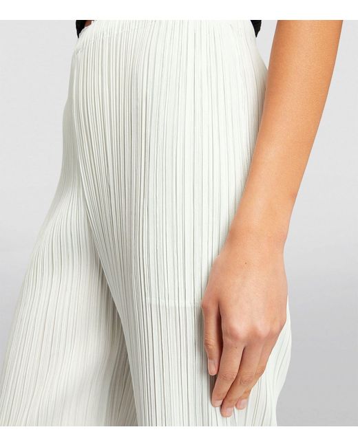 Pleats Please Issey Miyake White Thicker Bottoms 2 Straight Trousers