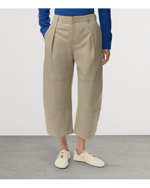 Loewe Natural Cotton Utility Cropped Trousers