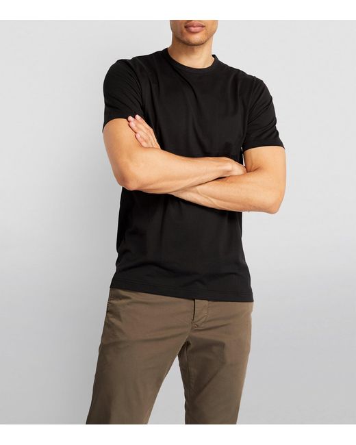 Sunspel Black Supima Cotton Classic T-Shirt for men