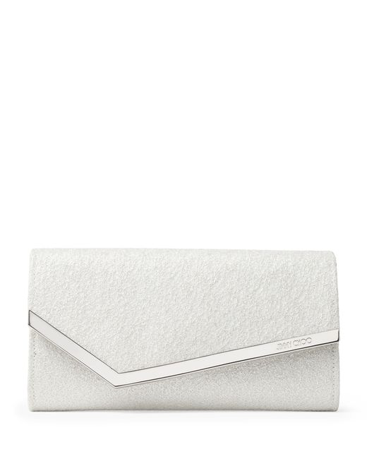 Jimmy Choo White Emmie Clutch Bag