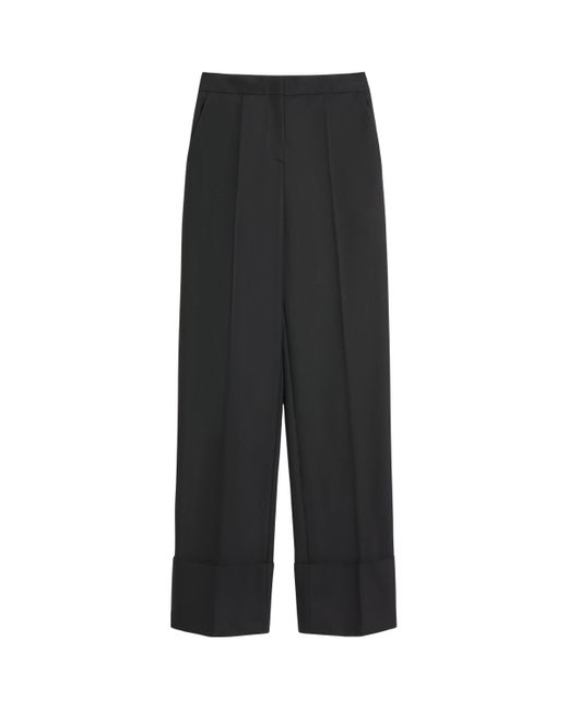 Valentino Black Wool Tailored Trousers