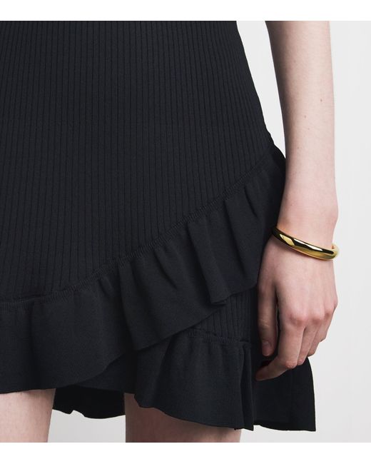 Claudie Pierlot Black Knitted Polo Mini Dress