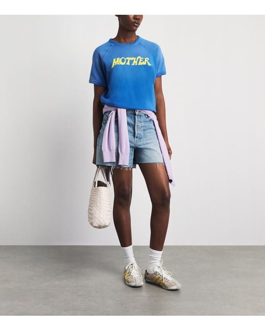 Mother Blue Extra Mile Shorts