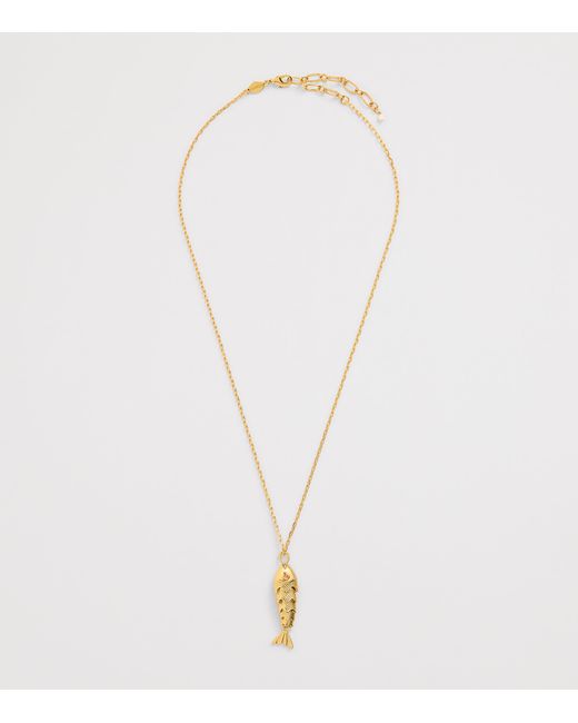 Anni Lu Metallic Plated Beaded Something Fishy Necklace