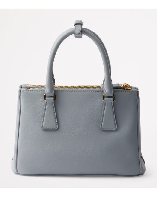 Prada Gray Small Leather Galleria Top-Handle Bag