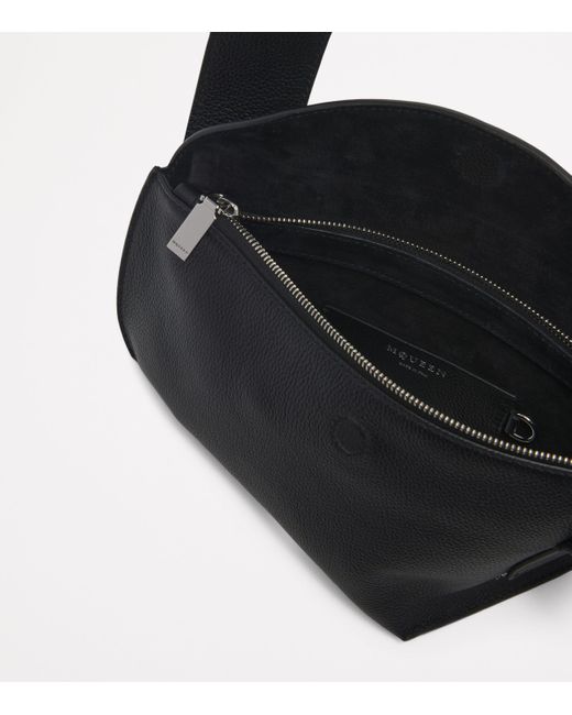 Alexander McQueen Black Leather The T-Bar Sling Cross-Body Bag