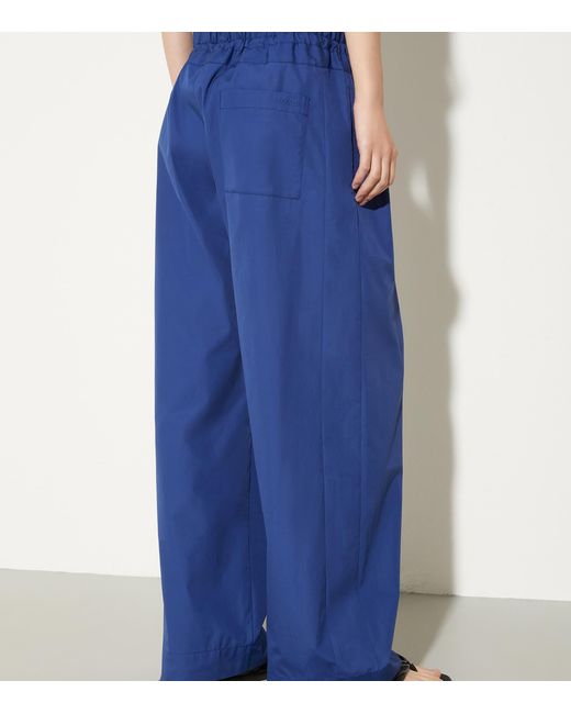 MAX&Co. Blue Cotton Drawstring Trousers