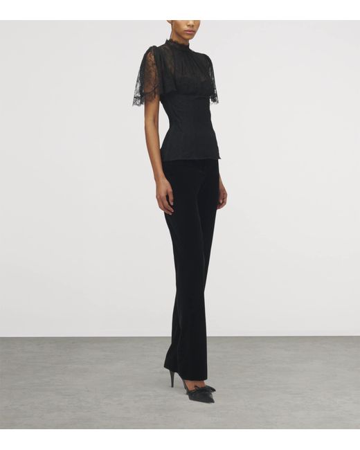 McQueen Black Lace Top