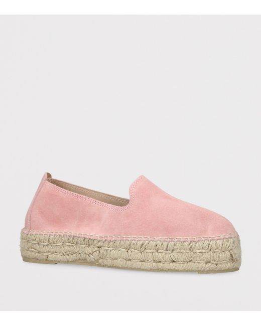 Manebí Pink Suede Hamptons Espadrilles