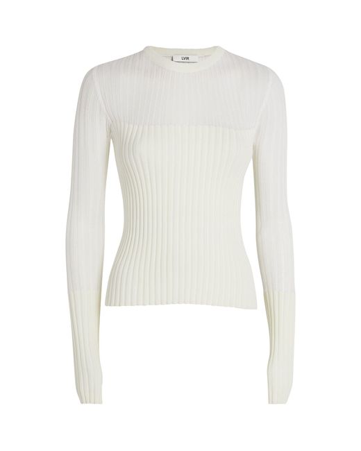 LVIR White Ribbed Sweater
