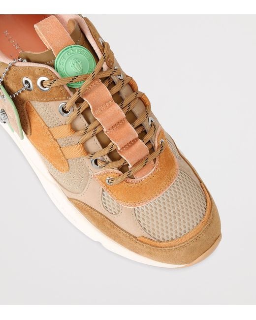 Kurt Geiger Brown Suede Kurt Runner Sneakers for men