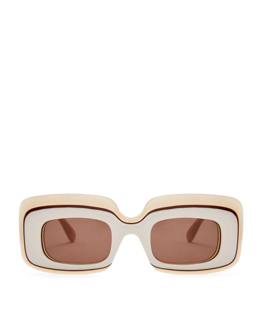 Loewe Pink X Paula's Ibiza Layered Rectangular Sunglasses