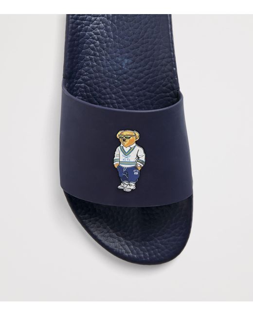 Polo Ralph Lauren Blue Polo Bear Slides for men