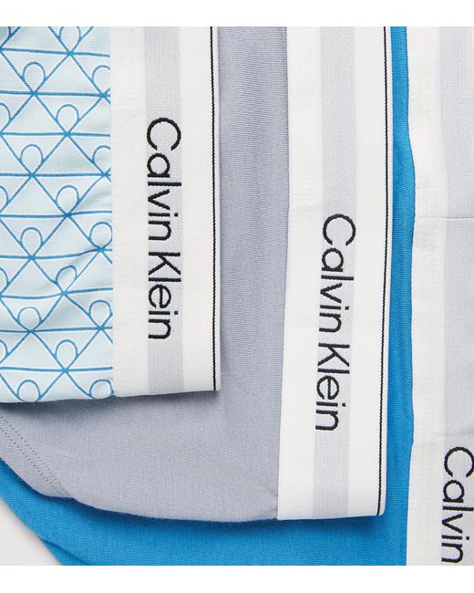 Calvin Klein Blue Stretch-Cotton Icon Hip Briefs for men