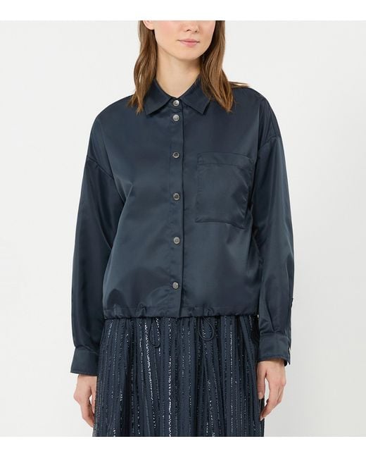 Weekend by Maxmara Blue Shirt Raincoat
