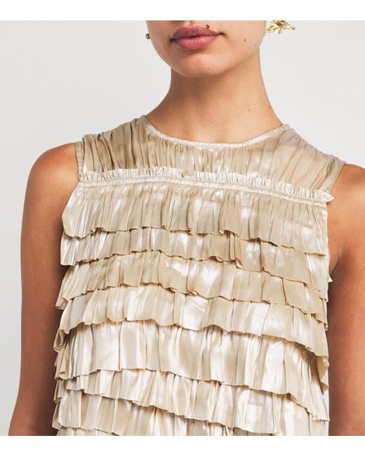 Ulla Johnson Natural Layered Quinn Sleeveless Top