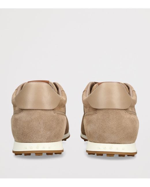 Hogan Brown Suede Athletic Sneakers for men