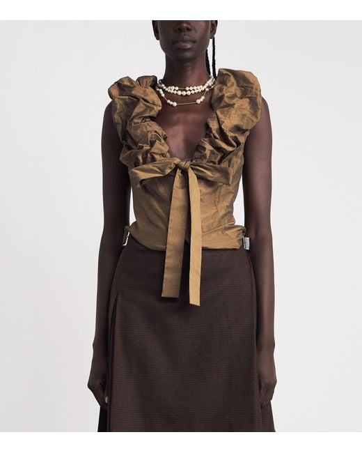 Vivienne Westwood Natural Ruched Kendall Corset Top
