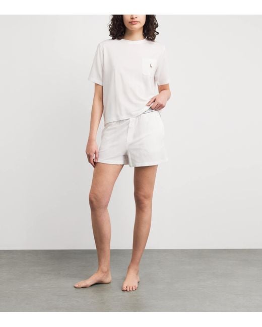Polo Ralph Lauren White Cotton-Modal Short Pyjama Set