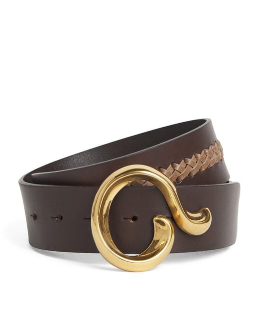 Etro Brown Paisley Hardware Waist Belt