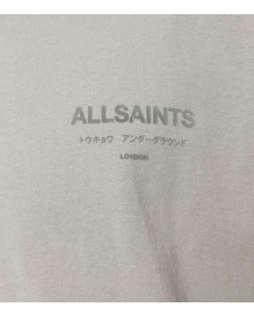 AllSaints White Organic Cotton Xander T-Shirt for men