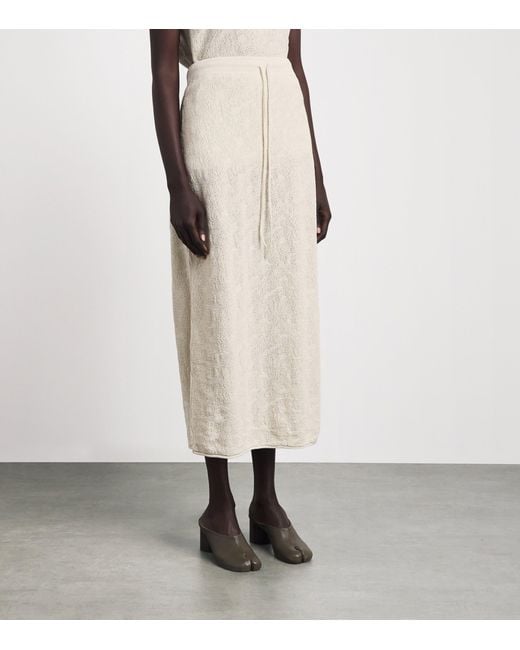 Lauren Manoogian White Pima Cotton Terra Midi Skirt