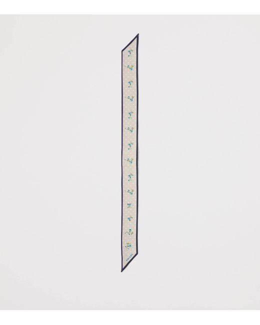 Prada Natural Silk Skinny Scarf