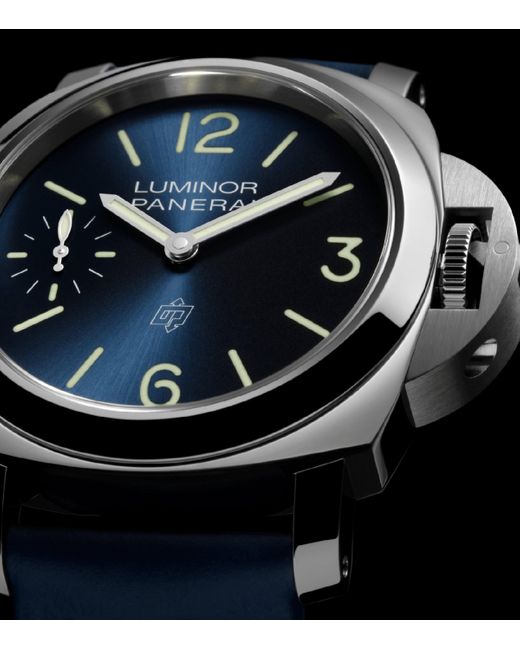 Panerai Blue Stainless Steel Luminor Watch for men