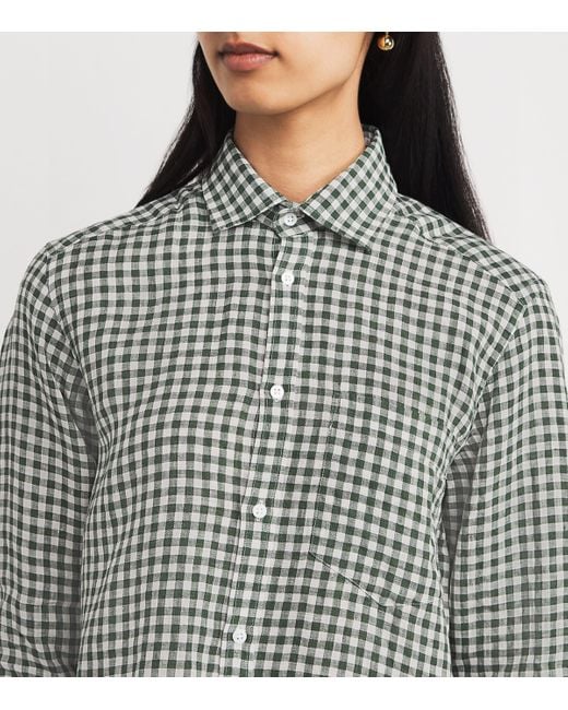 With Nothing Underneath Gray Linen The Classic Shirt