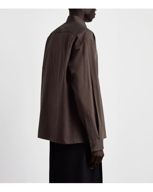 Studio Nicholson Brown Cotton Stripe Shirt for men